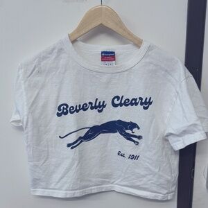 Cute Beverly Cleary Crop Top Tee - Size Medium